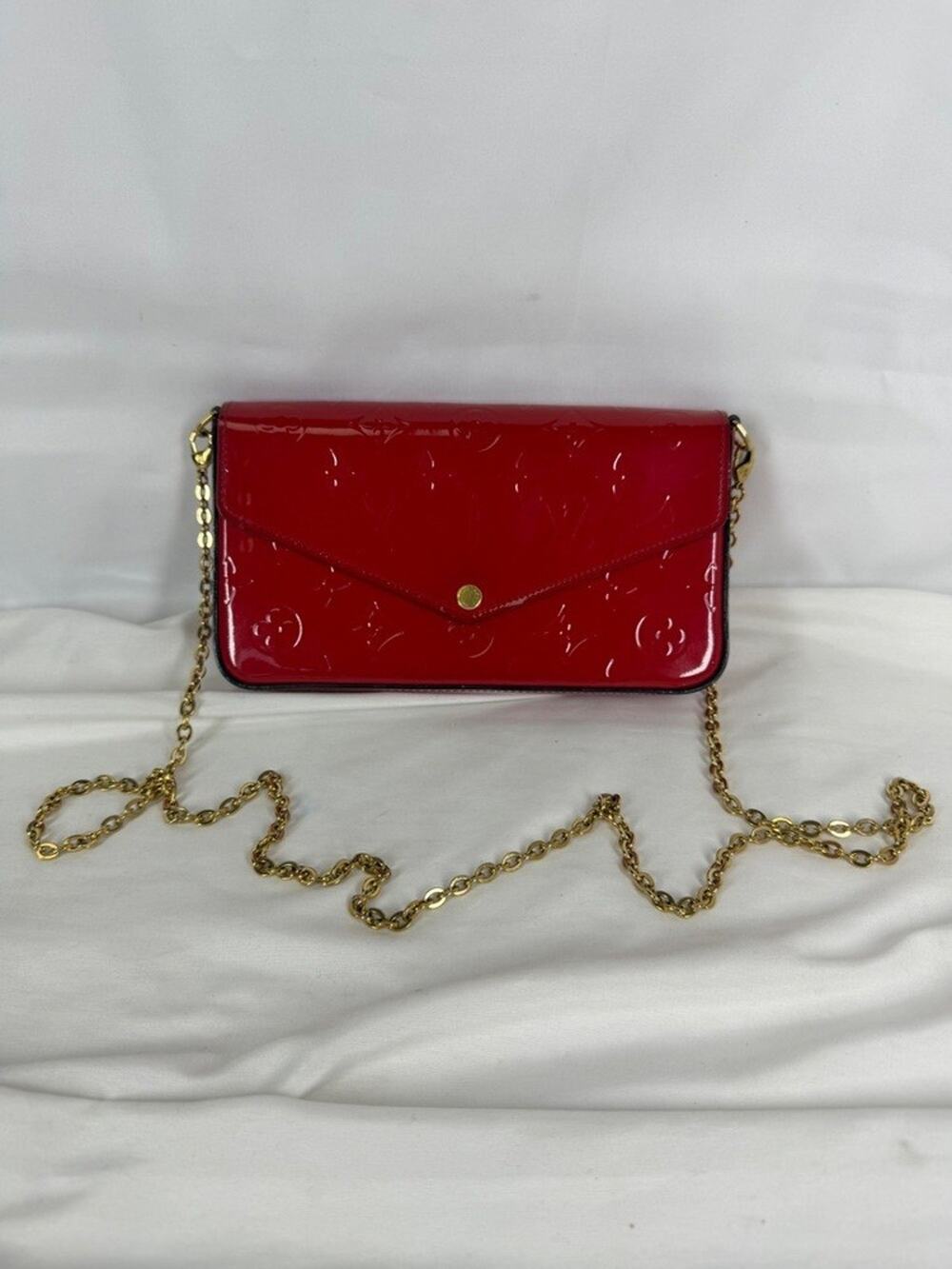 Louis Vuitton Felice Pochette Red Monogram Vernis SPB-JKI 342801